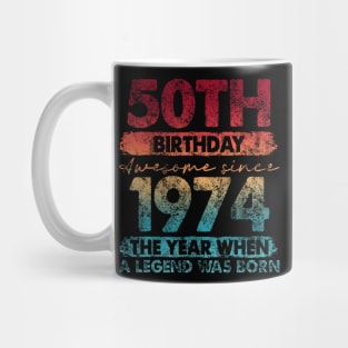 50th Birthday 50 Year Old Vintage 1974 Limited Edition Mug